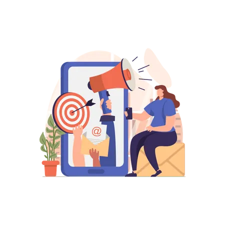 Online marketing target  Illustration