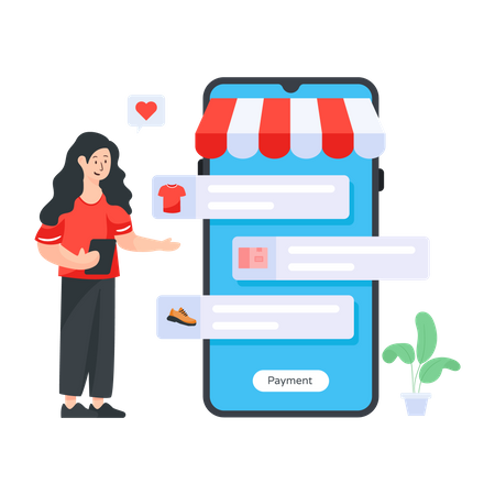 Online marketplace application  Illustration