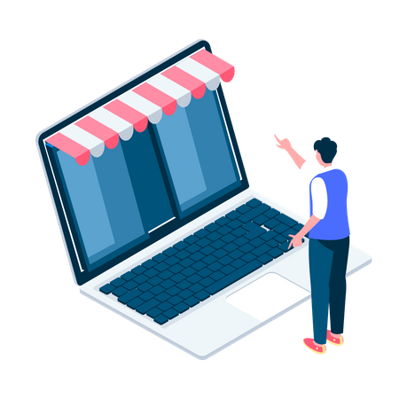 Online marketplace  Illustration