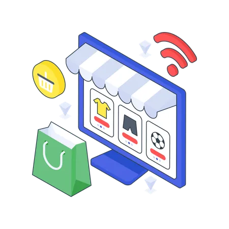 Online Marketplace  Illustration