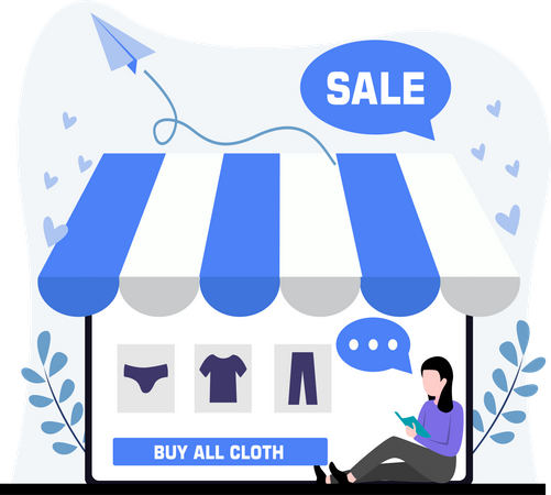 Online Marketplace  Illustration