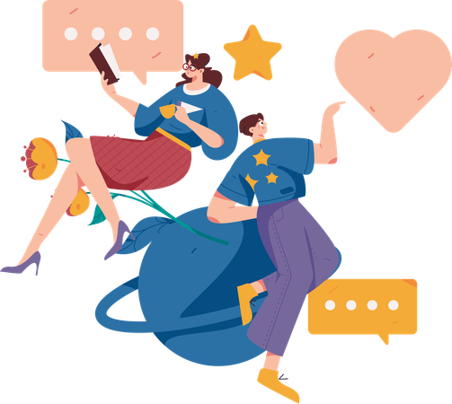 Online Matchmaking  Illustration