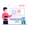 online math class illustration