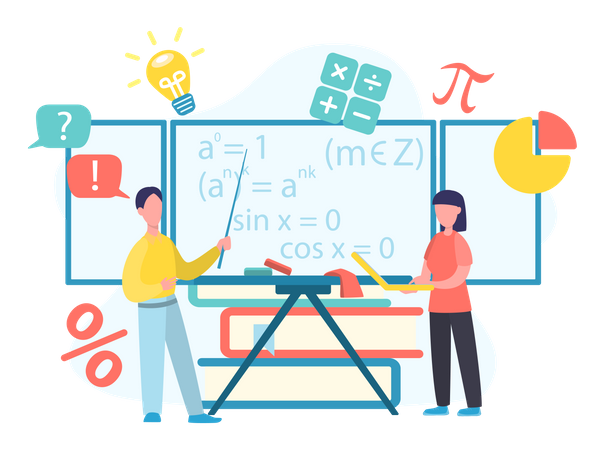 Online math webinar  Illustration