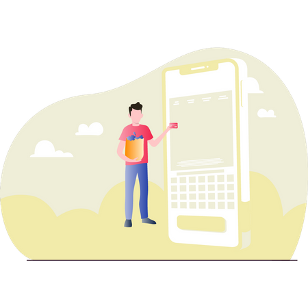 Online meal order  Illustration