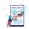 illustration for online media library