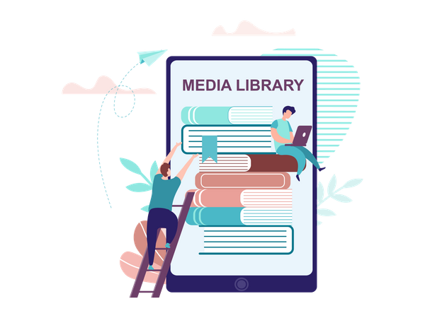 Online Media Library  Illustration