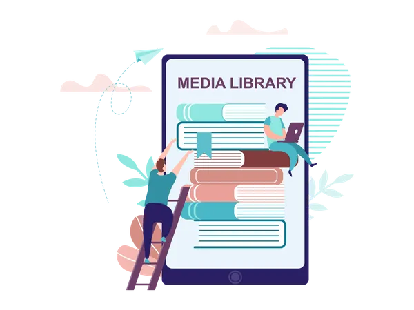 Online Media Library  Illustration