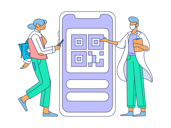 Online medical app  Illustration