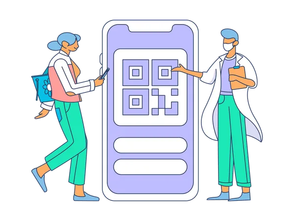 Online medical app  Illustration