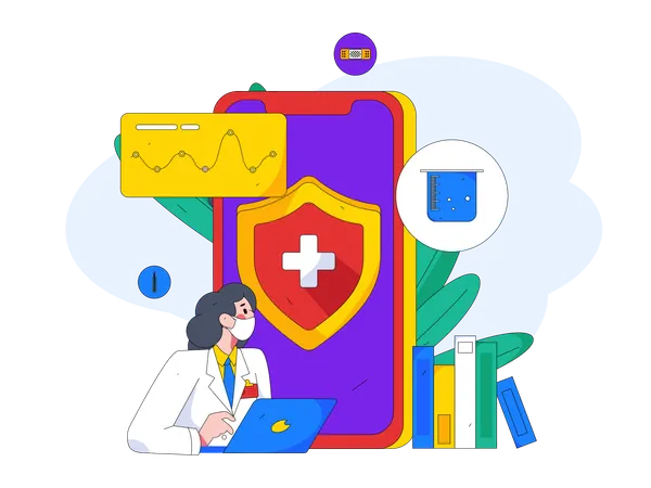 Online medical app  Illustration