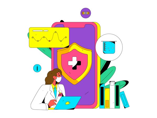 Online medical app  Illustration