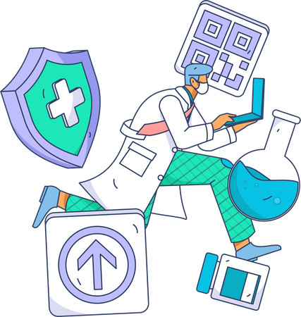 Online medical app  Illustration