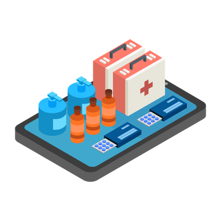 Online Medical App  Illustration