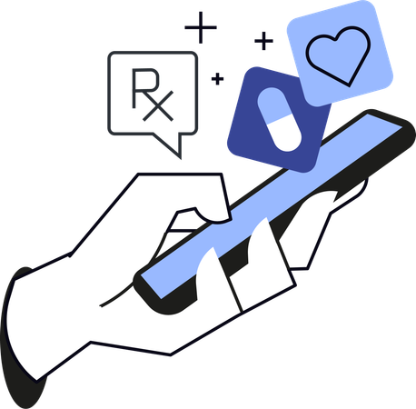 Online medical app  Illustration