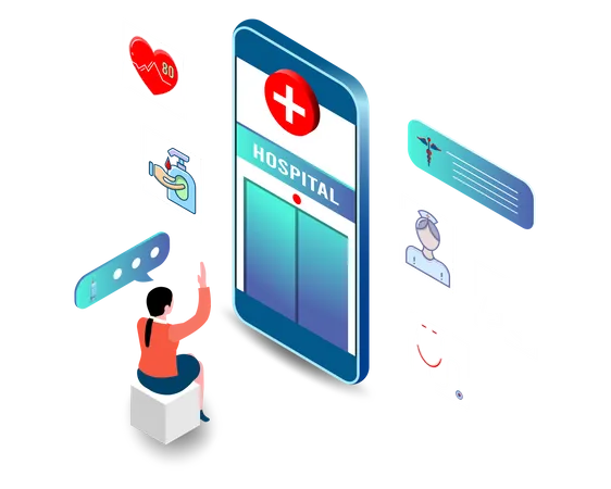 Online medical application  Illustration