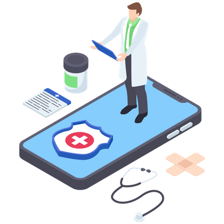 Online medical Appointment  Illustration