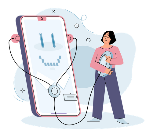 Online medical chatbot service  Illustration