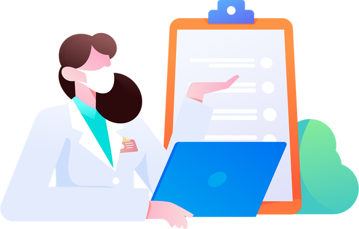 Online Medical Consultant  Illustration