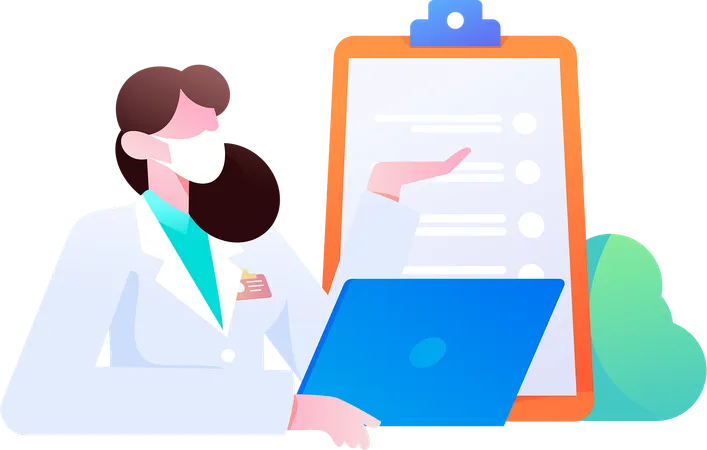 Online Medical Consultant  Illustration