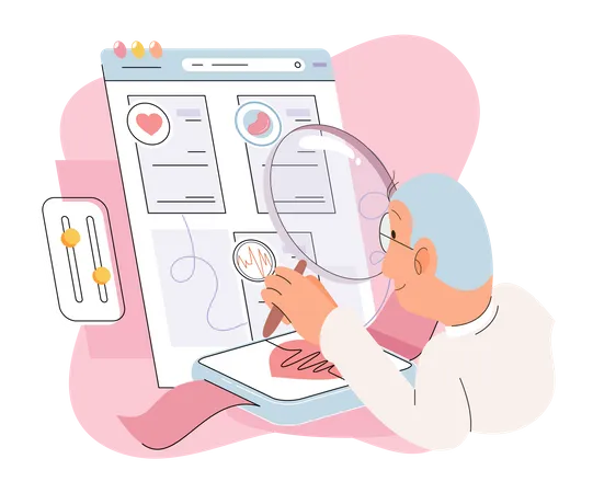 Online Medical Consultation And Support Online Doctor Healthcare Services Ask Doctor Tele Medicine E Health Service Diagnosis And Treatment Of Patients Remotely By Communicating With Gadgets Illustration