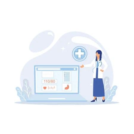 Online medical consultation Illustration