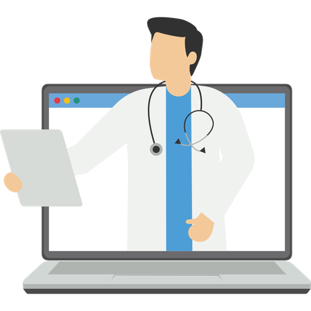 Online medical consultation and support  Illustration