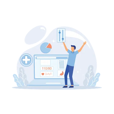 Online medical consultation  Illustration