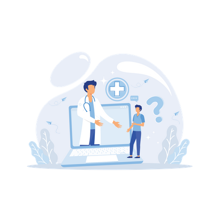 Online medical consultation  Illustration