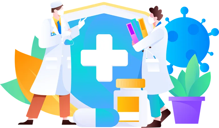 Online Medical Consultation  Illustration