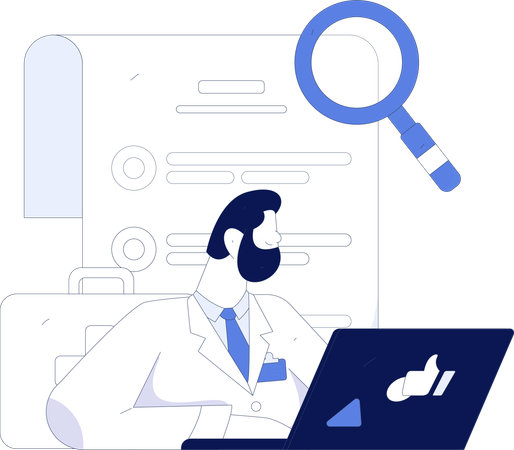 Online Medical Consultation  Illustration