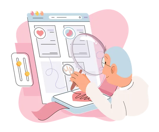 Online medical consultation  Illustration