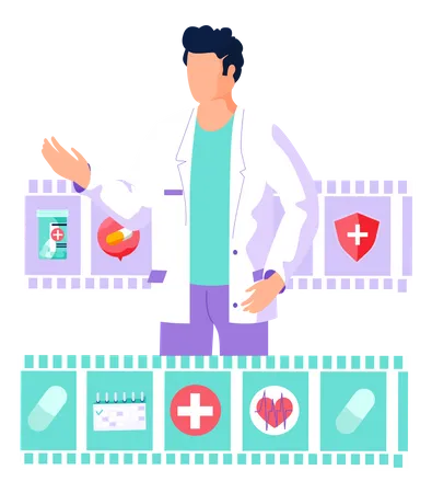 Online medical consultation  Illustration