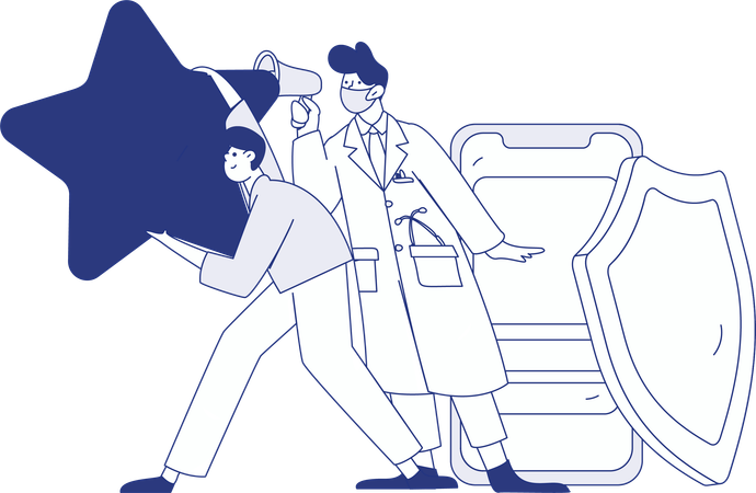 Online medical consultation  Illustration