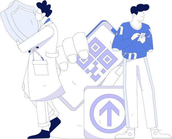 Online Medical Consultation  Illustration