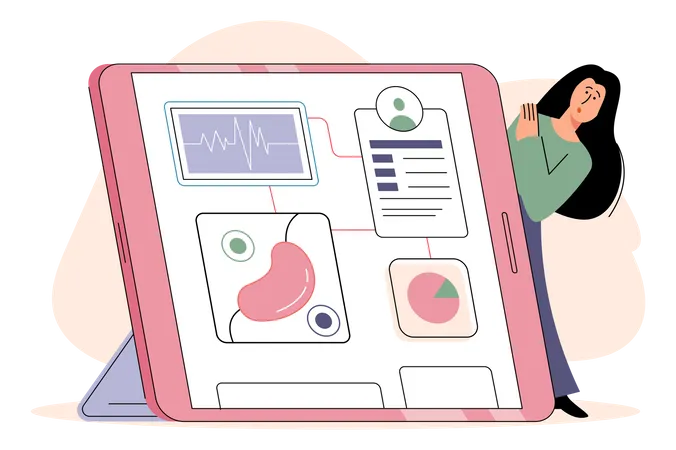 Online medical diagnosis service  Illustration