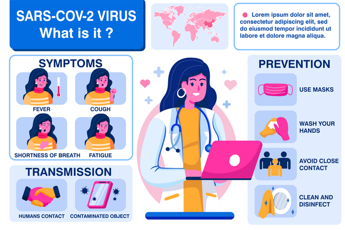Online medical guides  Illustration
