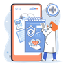 online medical app illustration free download