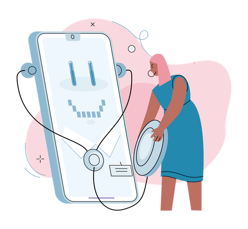 Online medical healthcare chatbot  Illustration