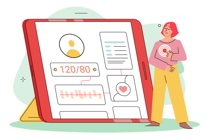 Online medical healthcare dashboard  Illustration