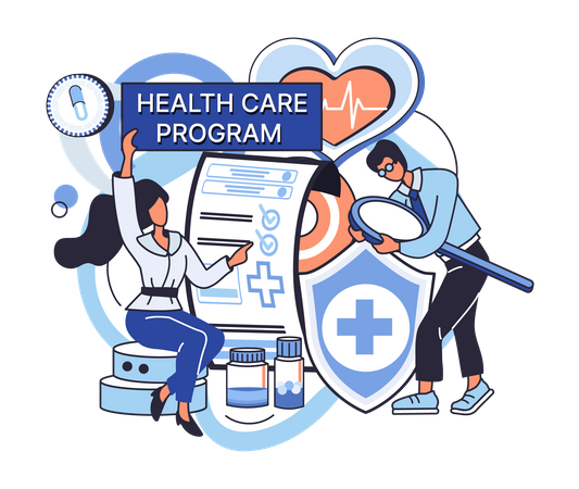 Online medical healthcare program  イラスト