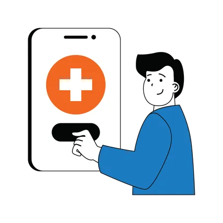 Online medical help  Illustration