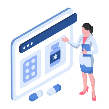 Online Medical help  Illustration