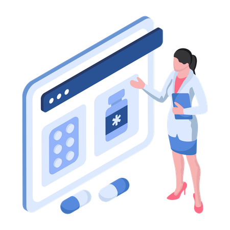 Online Medical help  Illustration