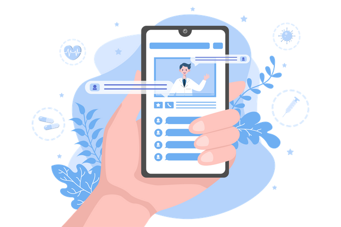 Online Medical Information  Illustration