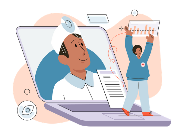 Online medical prescription service  Illustration