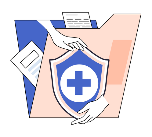 Online medical reports archive  Illustration