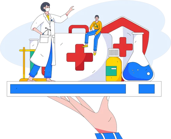 Online medical service  Illustration