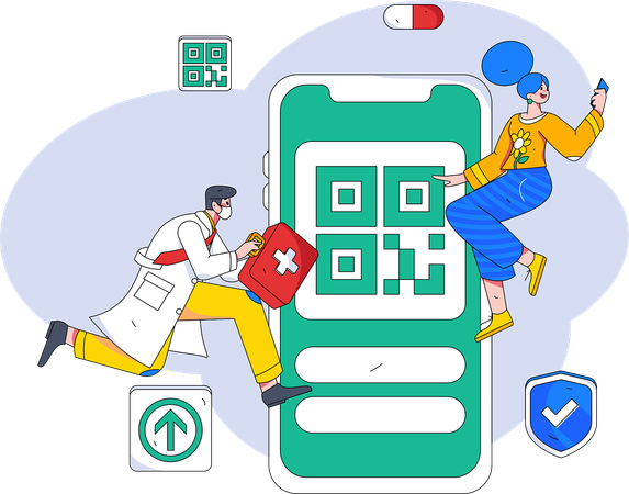 Online medical service  Illustration