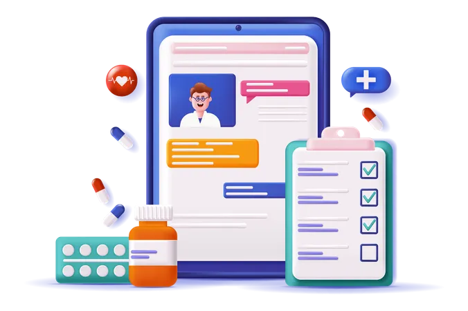 Online Medical Service  Illustration